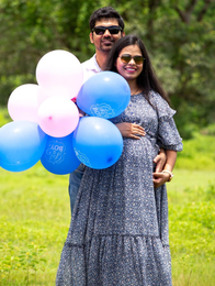 Smocked Maternity Maxi Dress