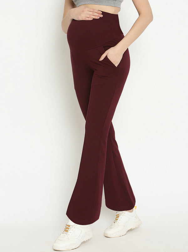 Maternity Bootcut Pants- Winter (French Terry Lined)