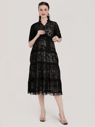 Black Lace Maternity Dress