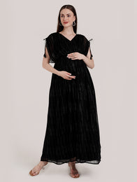 Black Maternity Kaftan Dress