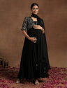 Black Sequin Maternity Suit Set