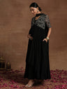 Black Sequin Maternity Suit Set