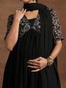 Black Sequin Maternity Suit Set