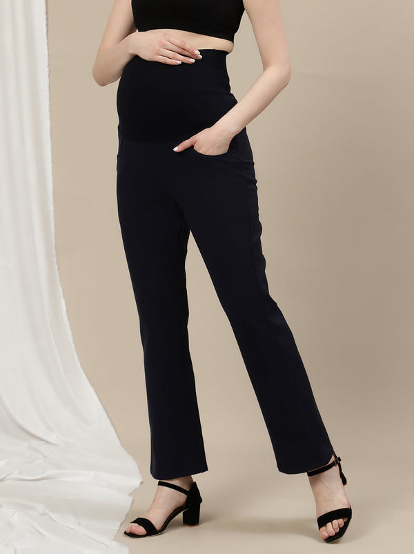 Blue Maternity Flare Pants