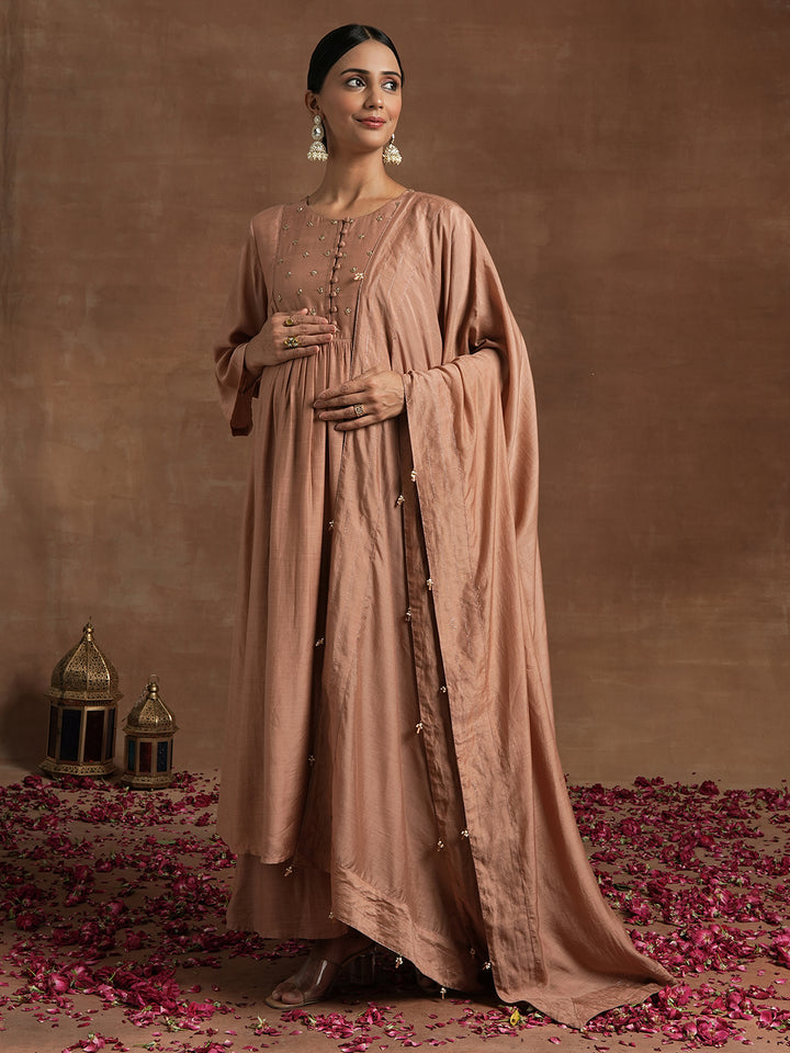 Blush Pink Maternity Kurta Palazzo Set