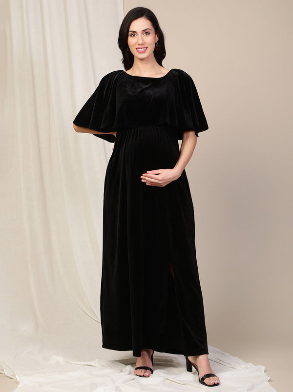 Black Velvet Feeding Dress