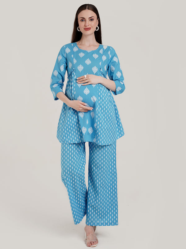 Cotton Maternity Two Piece Set