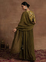 Embroidered Maternity Anarkali with Dupatta