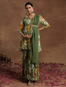 Green Floral Maternity Kurta Sharara Set