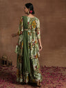 Green Floral Maternity Kurta Sharara Set