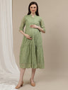 Lace Maternity Shirt Dress
