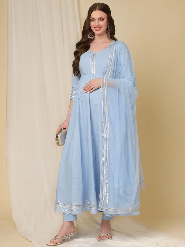 3pc. Maternity Anarkali Suit Set