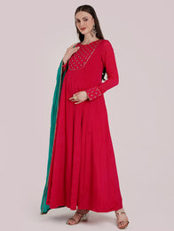 2pc. Maternity Anarkali Suit with Dupatta