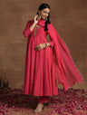 Maternity Anarkali with Embroidered Yoke & Dupatta