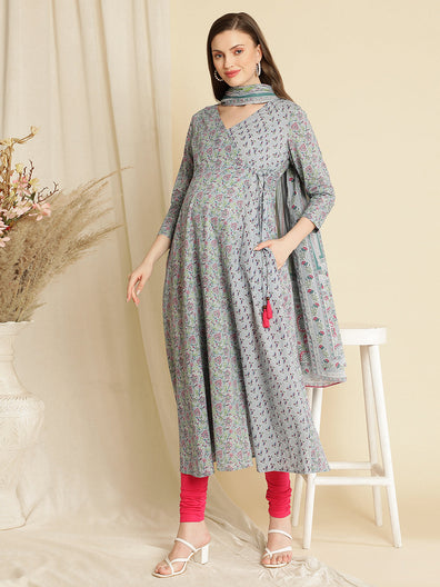 Sage Maternity & Nursing Midi Dress | Seraphine