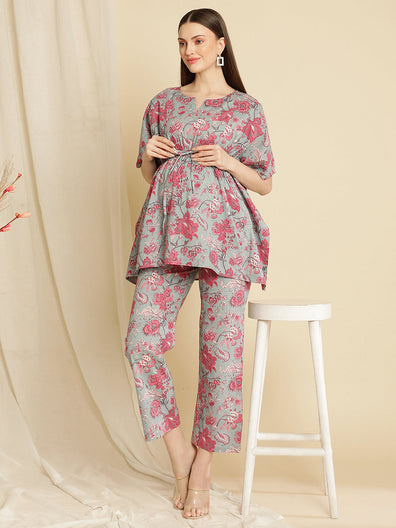 Charm Pink And White Maternity Set DE48 | Womens maternity dresses, Pajama  fashion, Maternity dress online