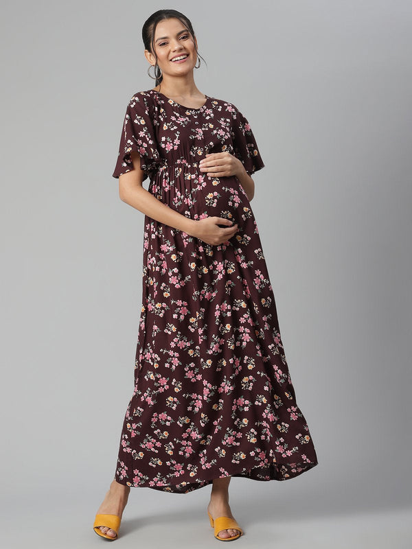 Naomi Maternity Nursing Dress Watercolour Meadow - Maternity Wedding Dresses,  Evening Wear and Party Clothes by Tiffany Rose US