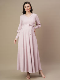 Maternity Jacquard Maxi Dress