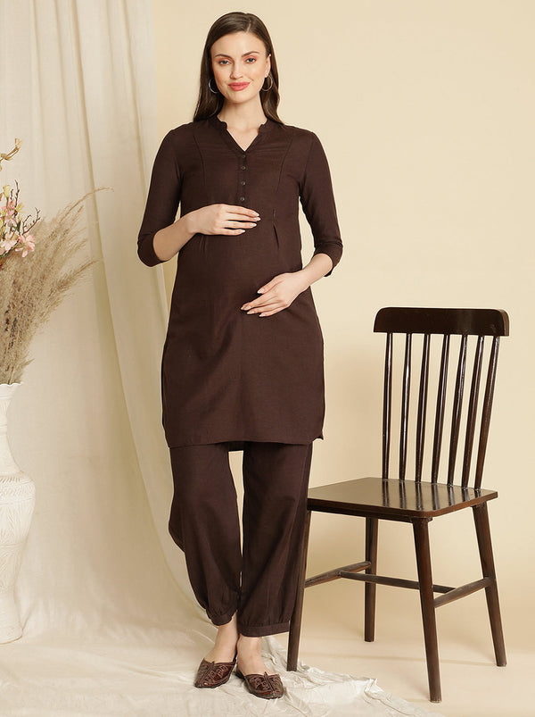 2pc. Maternity Linen Co-Ord Set