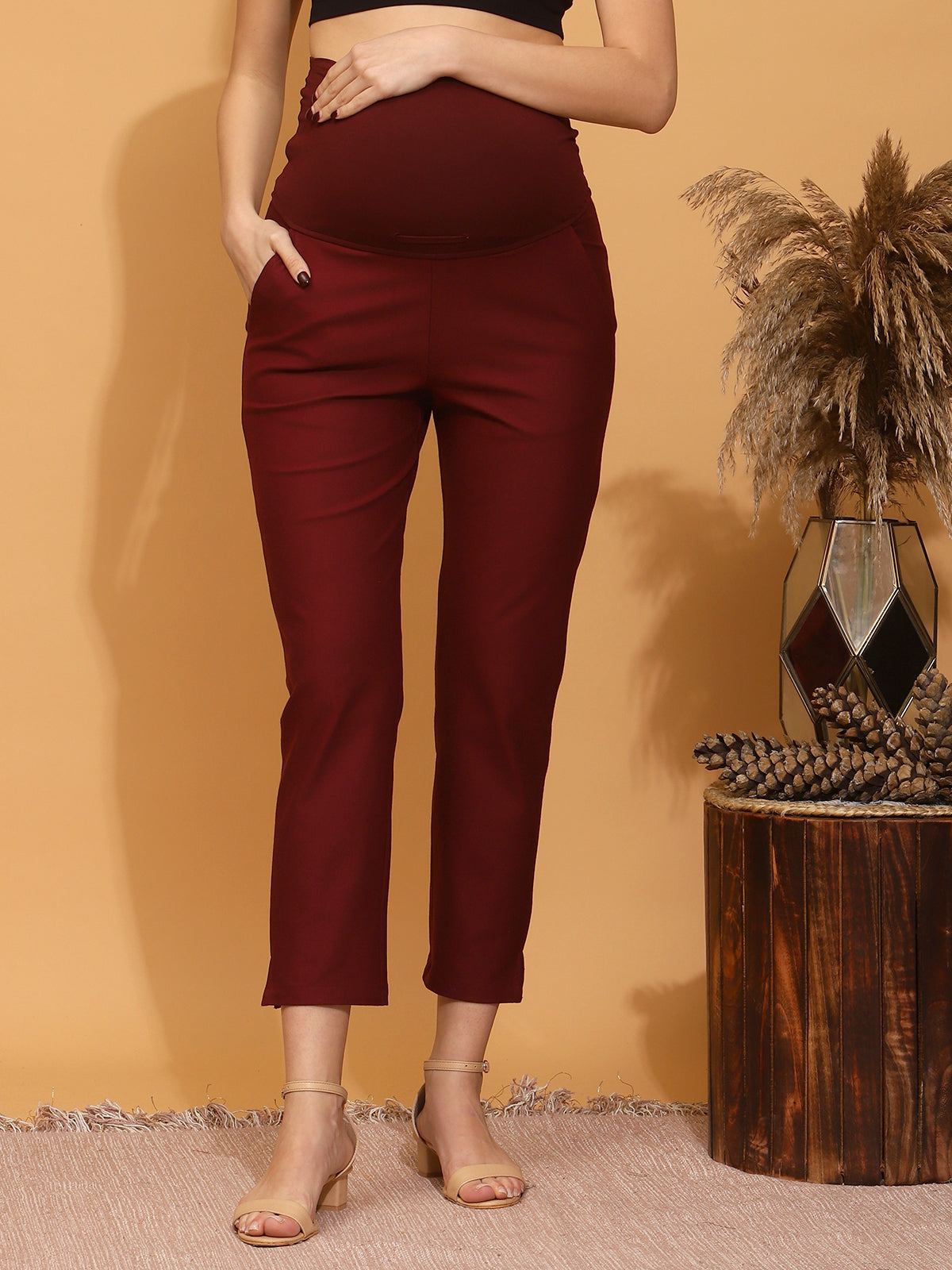 Buy Off White Leggings & Trackpants for Women by Moms Maternity Online |  Ajio.com