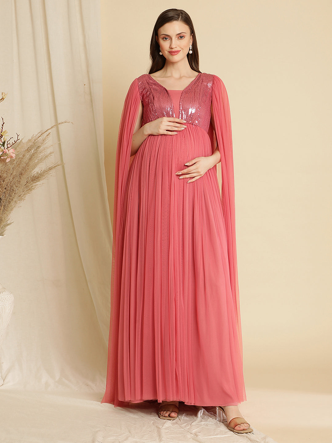 Fashion party frock design for pregnant ladies