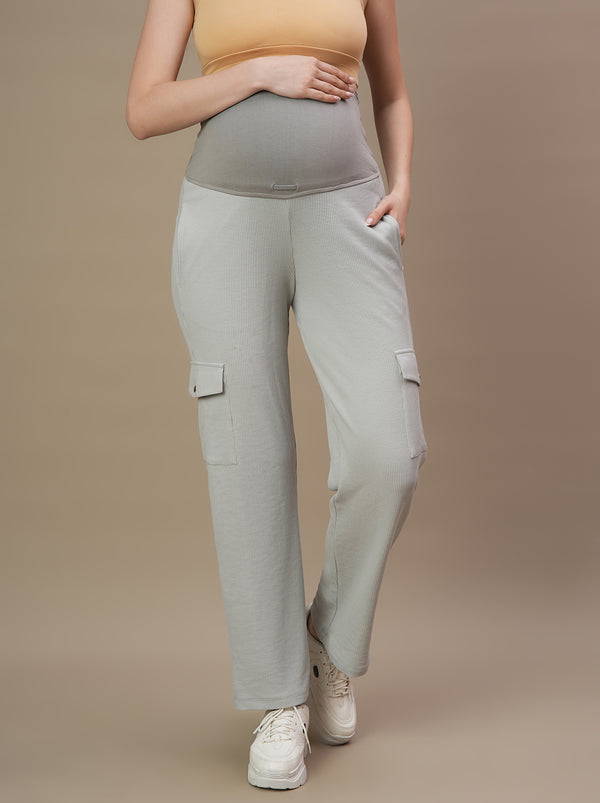 Maternity Waffle Straight Fit Pants