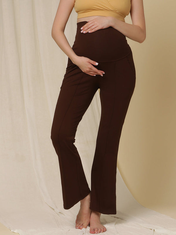 Buy Maternity Winter Bootcut Pants - Brown