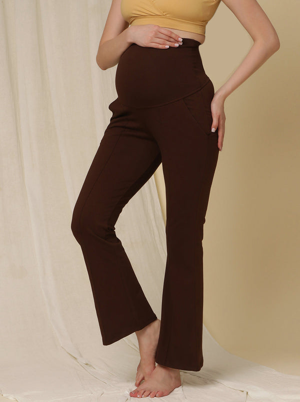 Maternity Bell-bottom Pants- Winter (French Terry Lined)