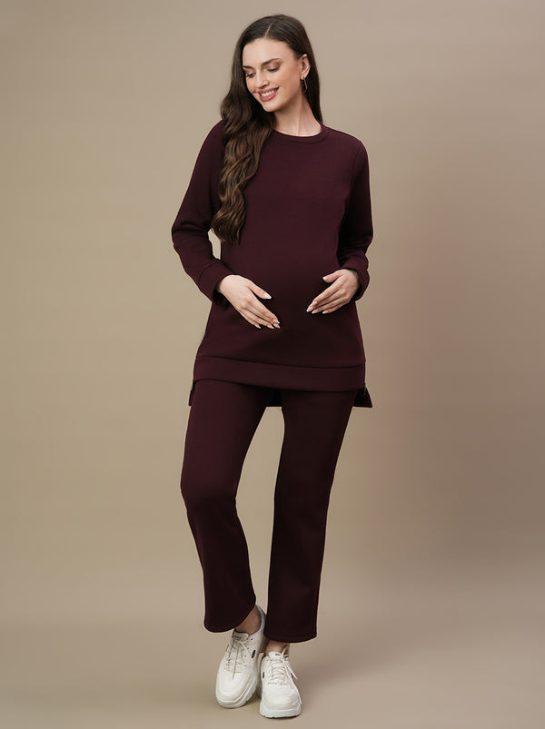 Maternity Fleece Sweatshirt Co-ord Set