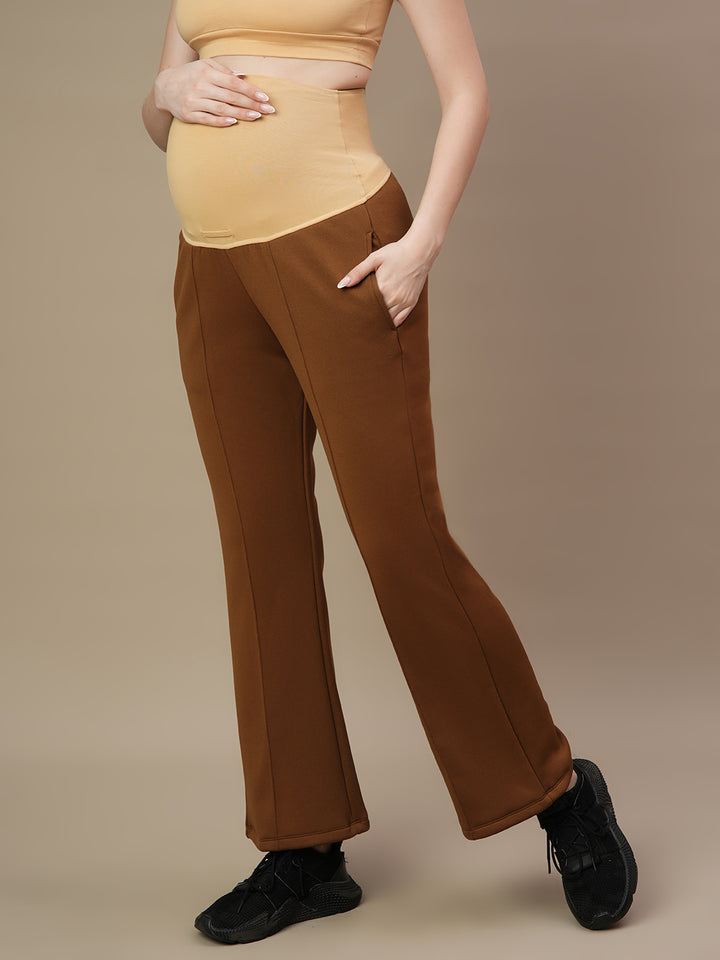 Maternity Winter Fleece Bootcut Pants