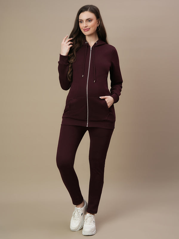 2pc. Maternity Winter Fleece Hoodie Set