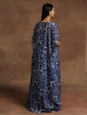 Navy Blue Floral Maternity Maxi Dress with Cape