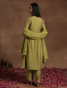 Olive Green Embroidered Maternity Kurta Set