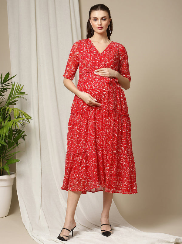 Polka Dot Red Feeding Dress