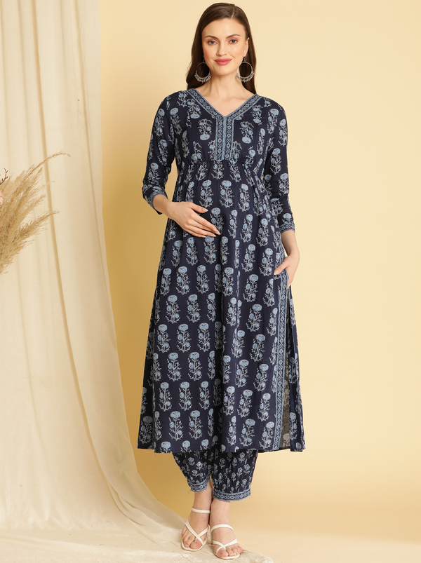 2pc. Maternity Cotton Kurta Set