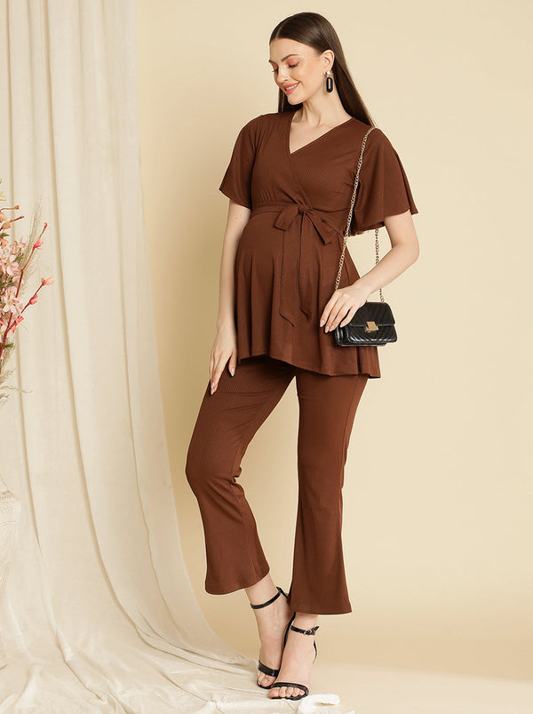 2pc. Pregnancy Rib-Knit Co Ord Set