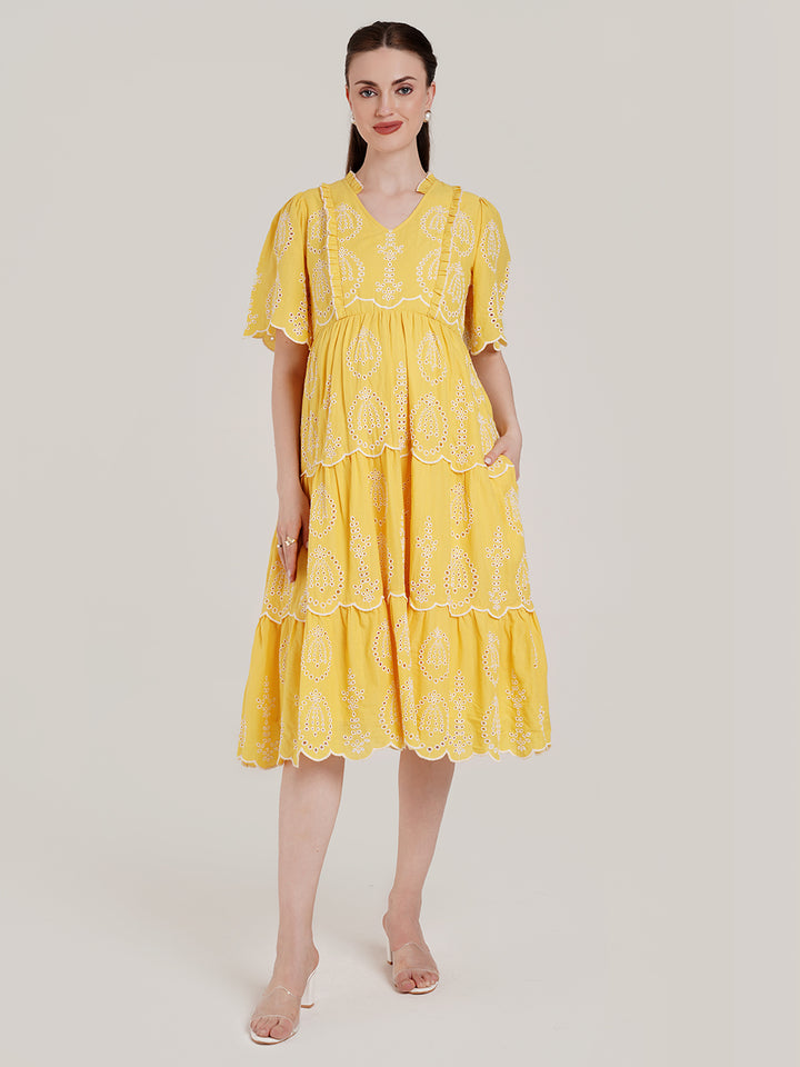 Yellow Summer Maternity Dress