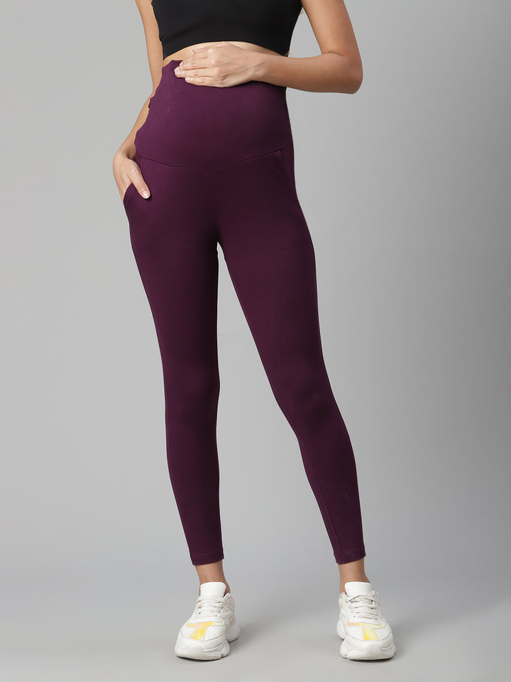 Purple Maternity Leggings