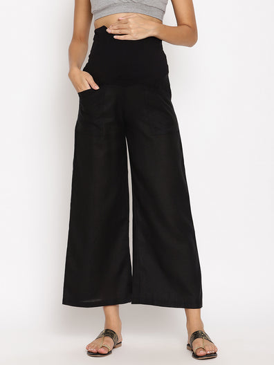Buy MomToBe Black Regular Fit Maternity Trousers for Women Online  Tata  CLiQ