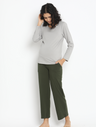 High Waist Stretch Wide-Leg Maternity Pants