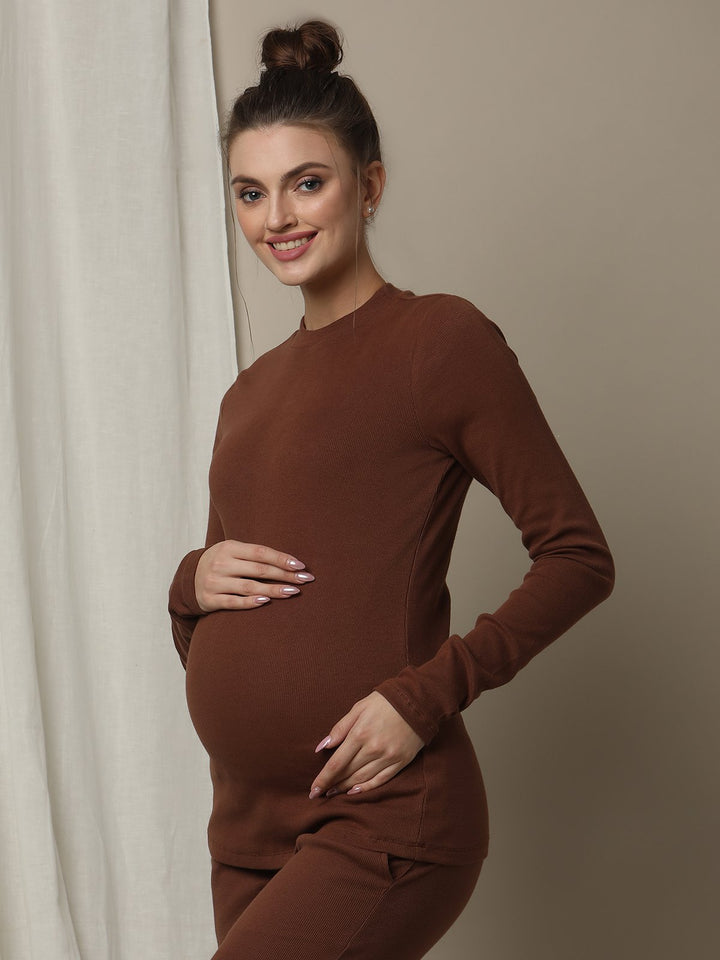 Maternity Rib-knit T-Shirt