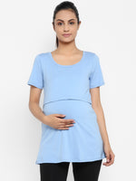 Short Sleeve Maternity T-shirt - U-neck