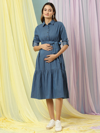 Buy Denim Maternity Dress