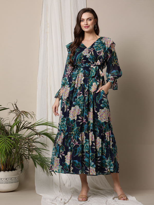 fcity.in - Assume Fab Women Rayon Maternity And Feeding Maxi Dress / Trendy
