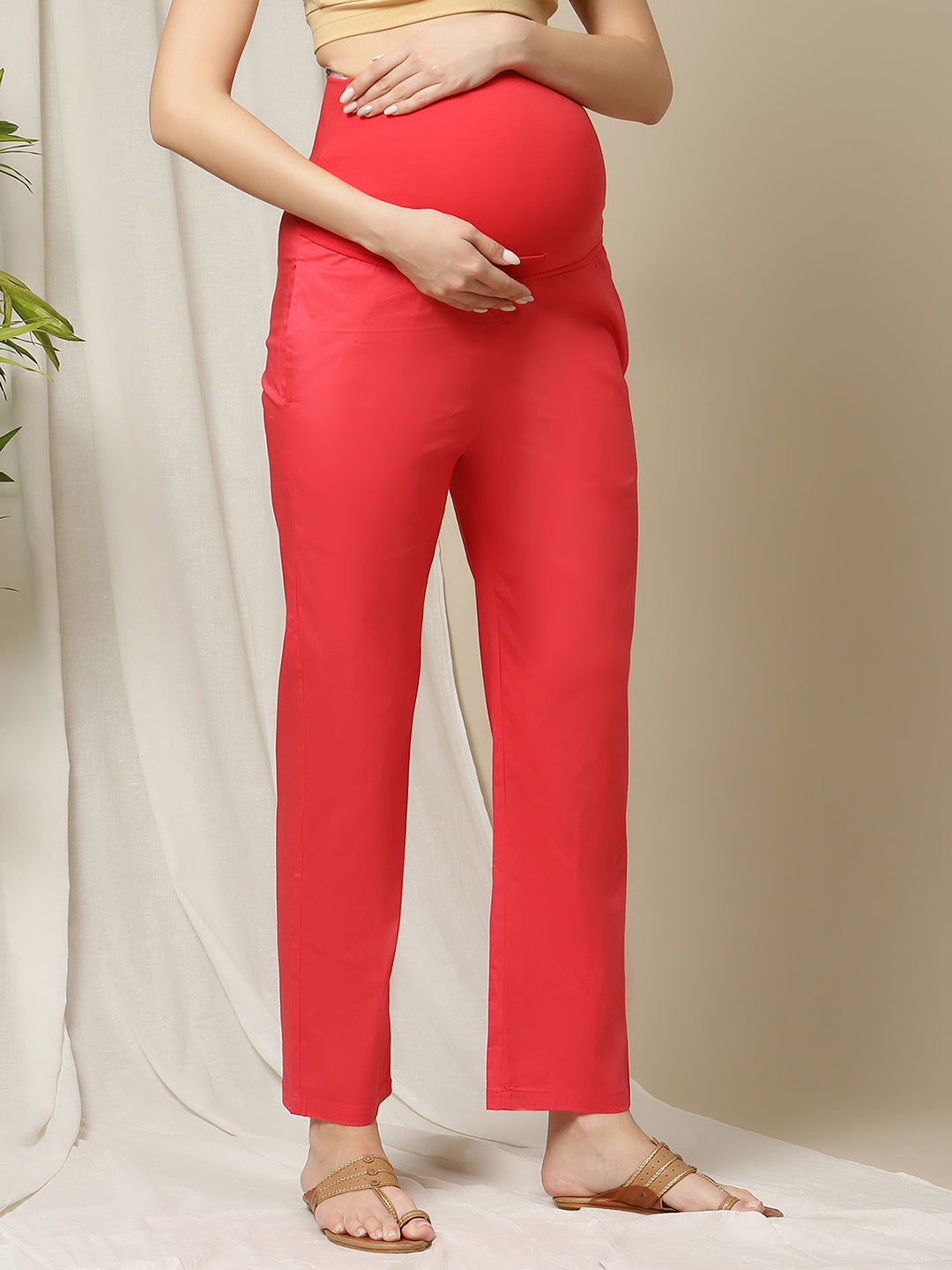 Missguided tailored cigarette pants in red  ASOS