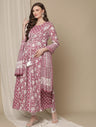 3pc. Maternity Cotton Kurta Set with Dupatta