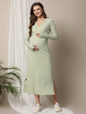 Ribbed Knit Maternity Sweater Dress