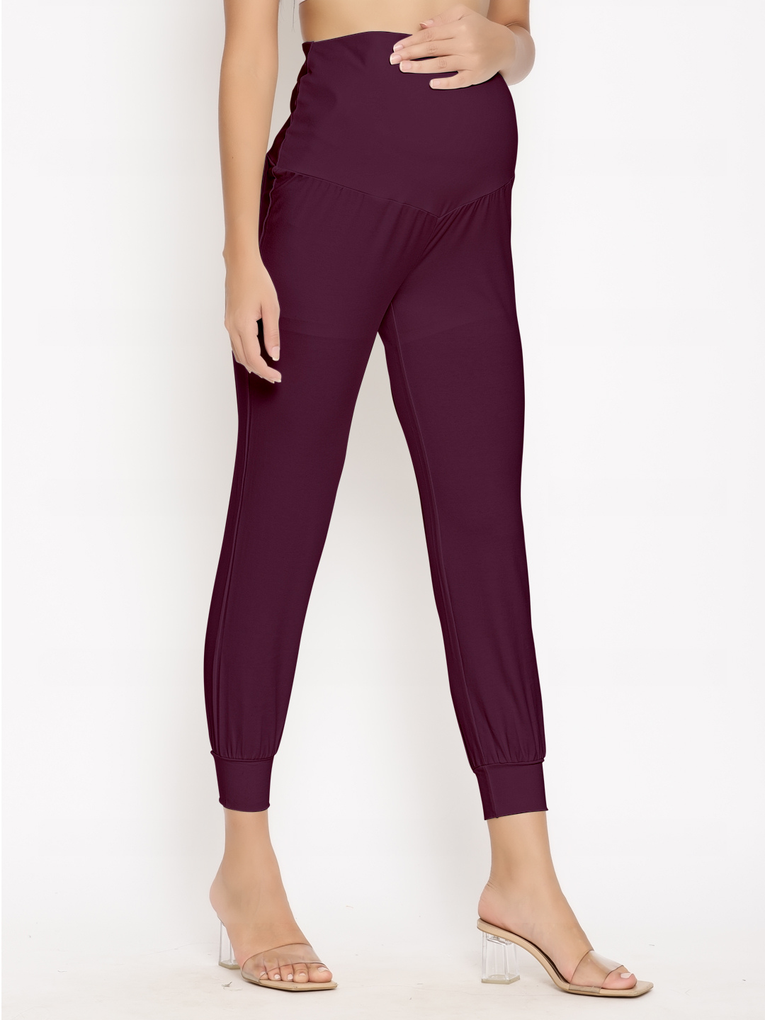 Hi-rise Maternity Cotton Over Belly Joggers