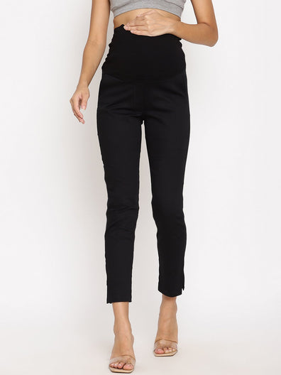 New* Black A Pea in the Pod Maternity Underbelly Cropped Skinny Cut  Maternity Pants (Size Large) - Motherhood Closet - Maternity Consignment