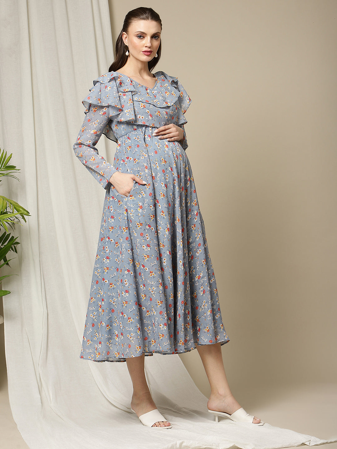 Buy Maternity Printed Long Frock